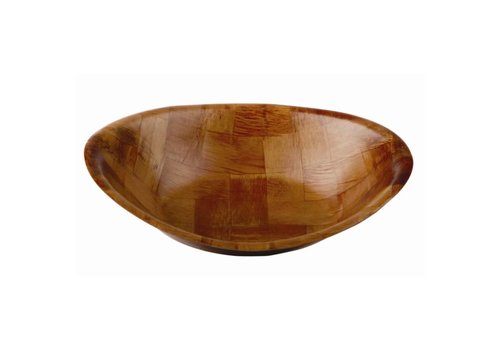  HorecaTraders Oval wooden bowl | 2 sizes 