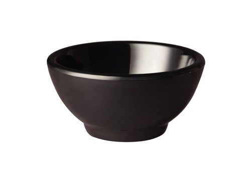  HorecaTraders Bol rond en mélamine noir | 2 formats 