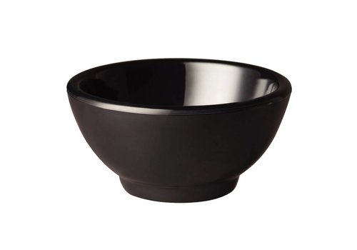  HorecaTraders Melamine round bowl black | 2 Formats 