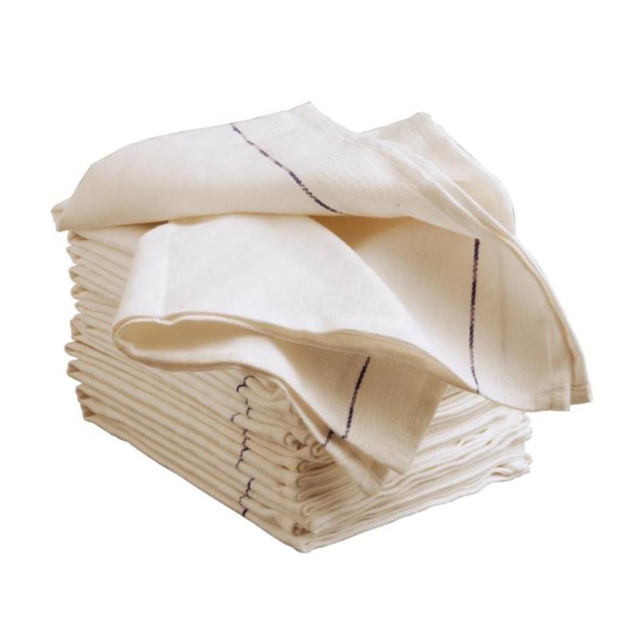 White Towel with Blue Accent (100% Ktn)