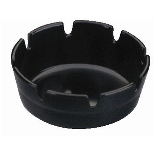  HorecaTraders Plastic ashtray black | 10 cm 