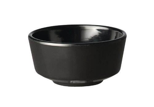  HorecaTraders Bol rond en mélamine noir | 3 formats 