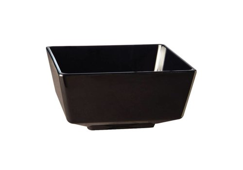  HorecaTraders Bol carré en mélamine noir | 5 formats 