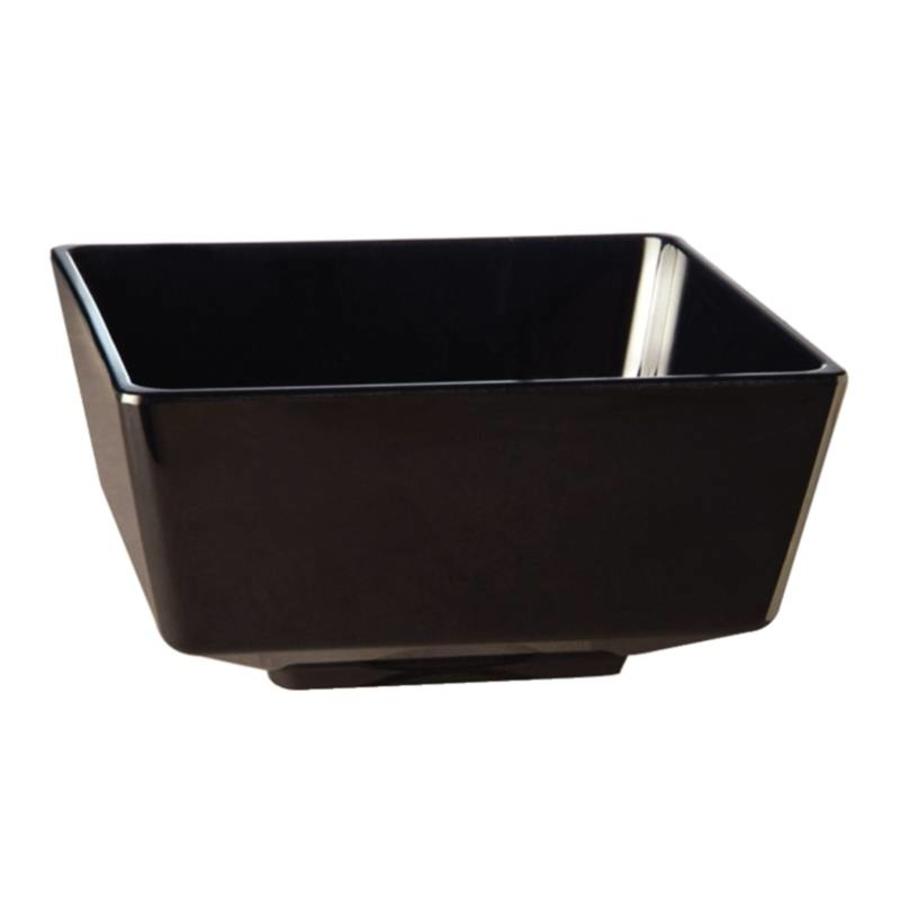 Melamine square bowl black | 5 sizes