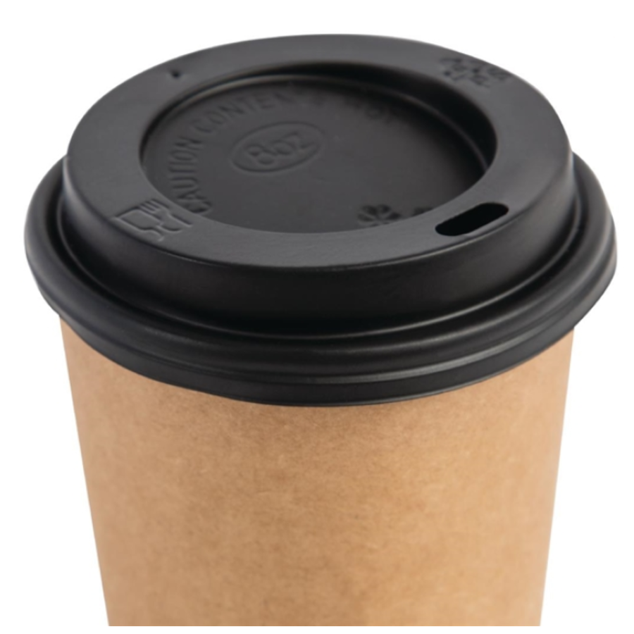 couvercle noir pour tasses à café Fiesta 225 ml (50 pièces)