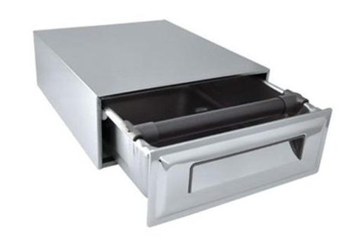  HorecaTraders Coffee knock-out container AC47 | entirely stainless steel | (H)14x(W)36x(D)43.5 