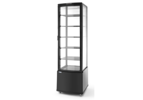  Hendi Vitrine réfrigérée noire | 270 L | 5 étagères | 556x526x(h)1913 