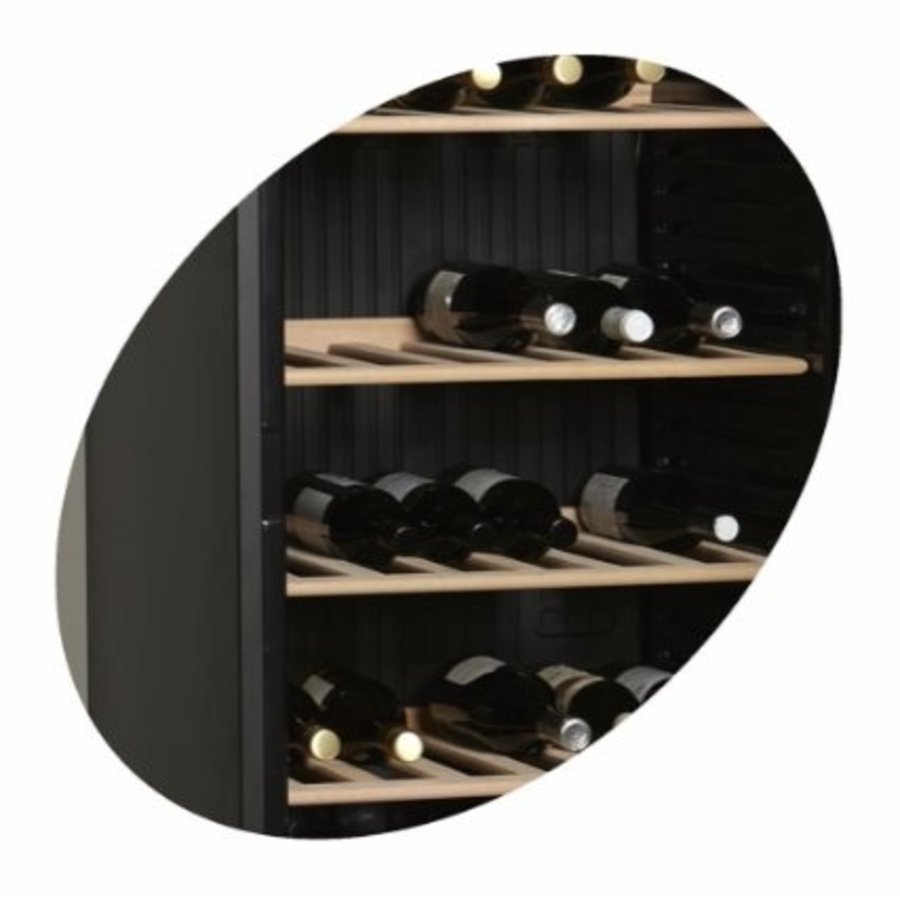 Refroidisseur à vin Noir | 118 pièces | 1 zone de température