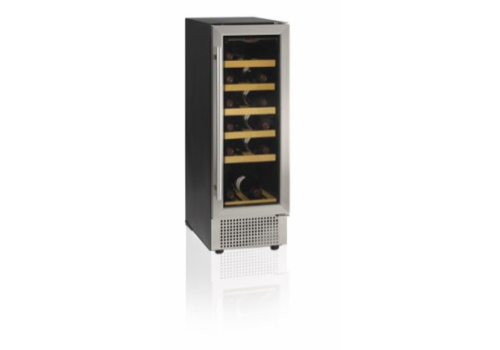  HorecaTraders Wine fridge 18 pcs | Glass door | 1 temperature zone 