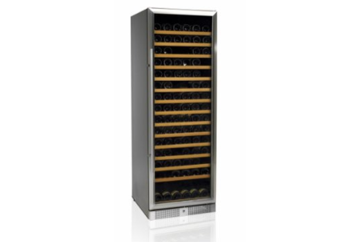  HorecaTraders Wine fridge 168 pieces | Glass door | 1 temperature zone | TFW375S 