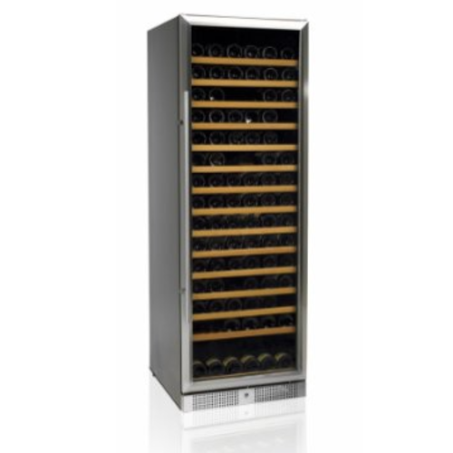  HorecaTraders Wine fridge 168 pieces | Glass door | 1 temperature zone | TFW375S 