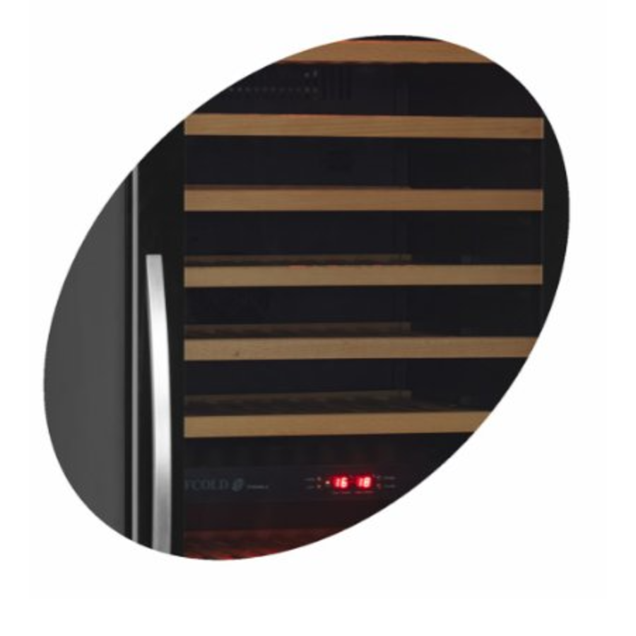 Seau à vin noir 168 pièces | Porte vitrée | 1 zone de température | TFW375F