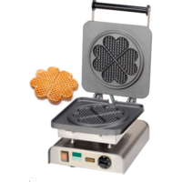 Professional waffle iron heart