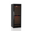 HorecaTraders Réfrigérateur à vin noir avec porte vitrée | 155 pièces