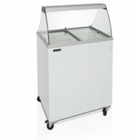 Weißer Gefrierschrank für Speiseeis