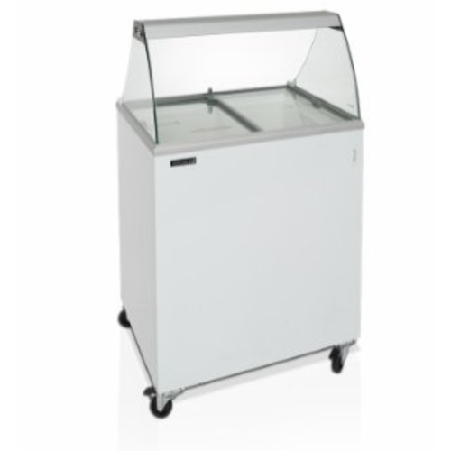  HorecaTraders White freezer for ice cream | 4 bins 