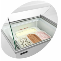 Weißer Kompakt-Gefrierschrank für Speiseeis
