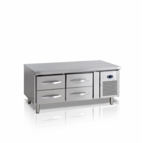  HorecaTraders Refrigerated workbench with 4 drawers | 1360x700x (h) 680mm 