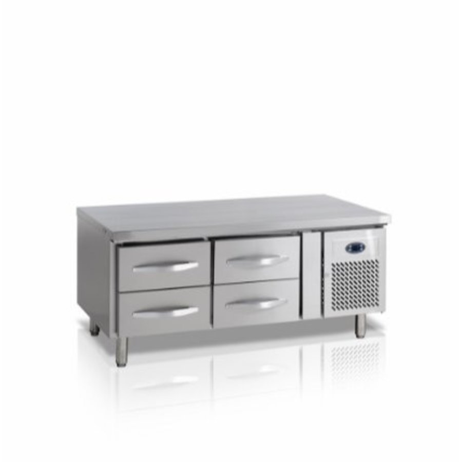 Refrigerated workbench with 4 drawers | 1360x700x (h) 680mm