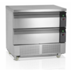 HorecaTraders Kühlwerkbank mit 2 Schubladen | 905 x 700 x 865 mm