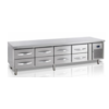 HorecaTraders Refrigerated Workbench with 8 drawers | 223x70x (h) 68 cm