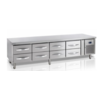 HorecaTraders Refrigerated Workbench with 8 Drawers | 223x70x(h)68 cm