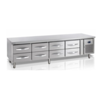 Kühlwerkbank mit 8 Schubladen | 223x70x(h)68 cm