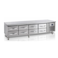 Refrigerated Workbench with 8 drawers | 223x70x (h) 68 cm