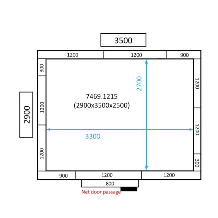 Freezer 290X350X (h) 250 CM | -10/-20 °C