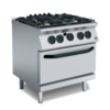 HorecaTraders Gastro-Inox 700 HP gas stove | 4 burners | gas oven