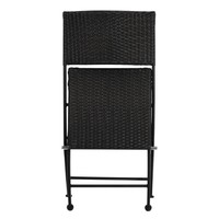 Chaise de patio pliable en rotin | 2 pièces
