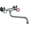 HorecaTraders Mixer tap low 250mm wall model | 18(Ø)mm