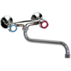 HorecaTraders Wall Mixer tap low 200mm wall model | 18 (Ø) mm