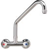 HorecaTraders High wall mixer wall mounted duobloc | High Performance | 200mm