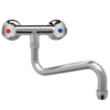 HorecaTraders Low wall mixer | High Performance | 200mm