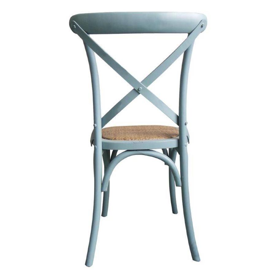 Chaise en bois bleu délavé | 2 pièces
