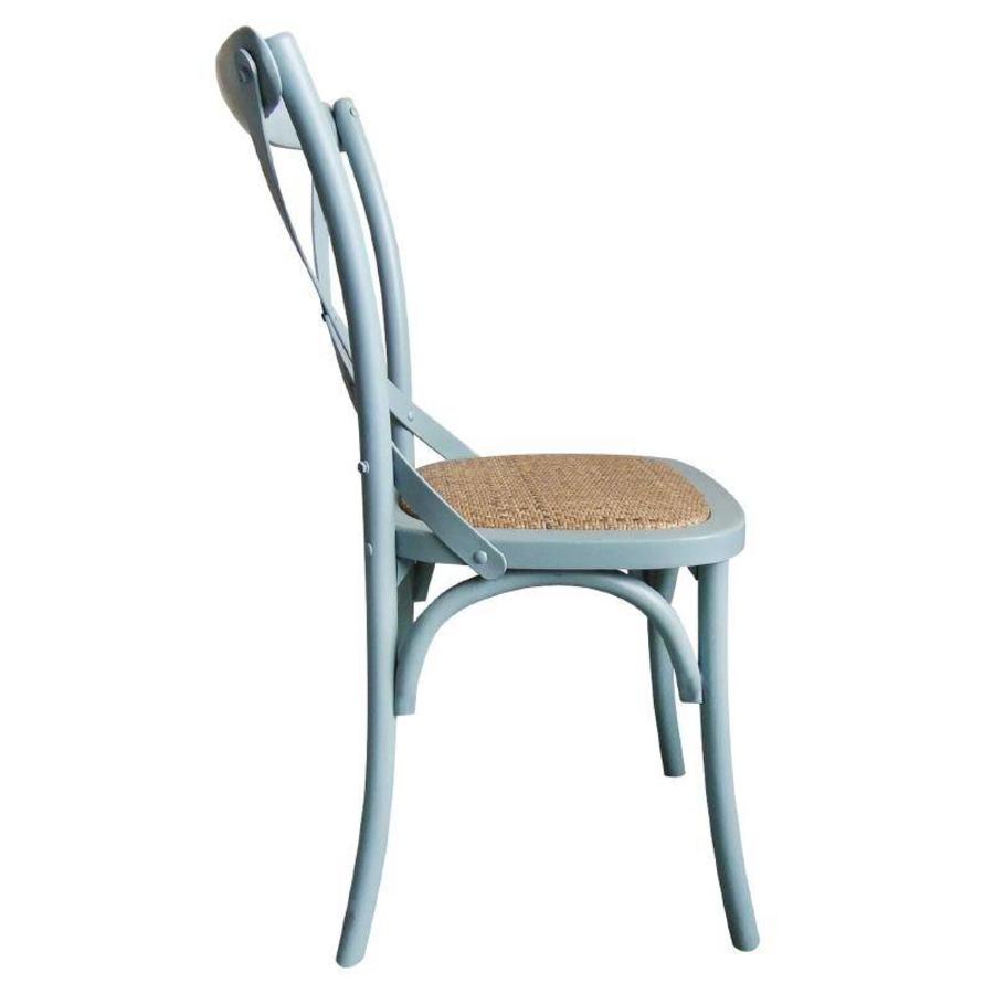 Chaise en bois bleu délavé | 2 pièces