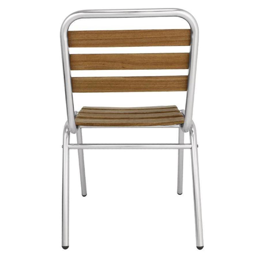 Stackable Wood/Aluminum Chair | 4 pieces