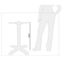 Pied de table en aluminium - Universel - Hauteur 68 cm