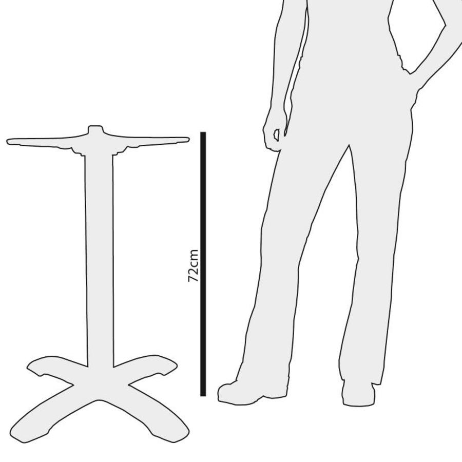 Tischfuß aus Edelstahl | Quadrat | 72 (H) x 43 (L) x 43 (B) cm