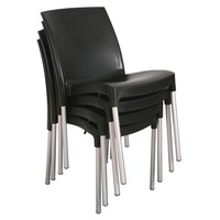 Plastic Chair Black | 4 pieces