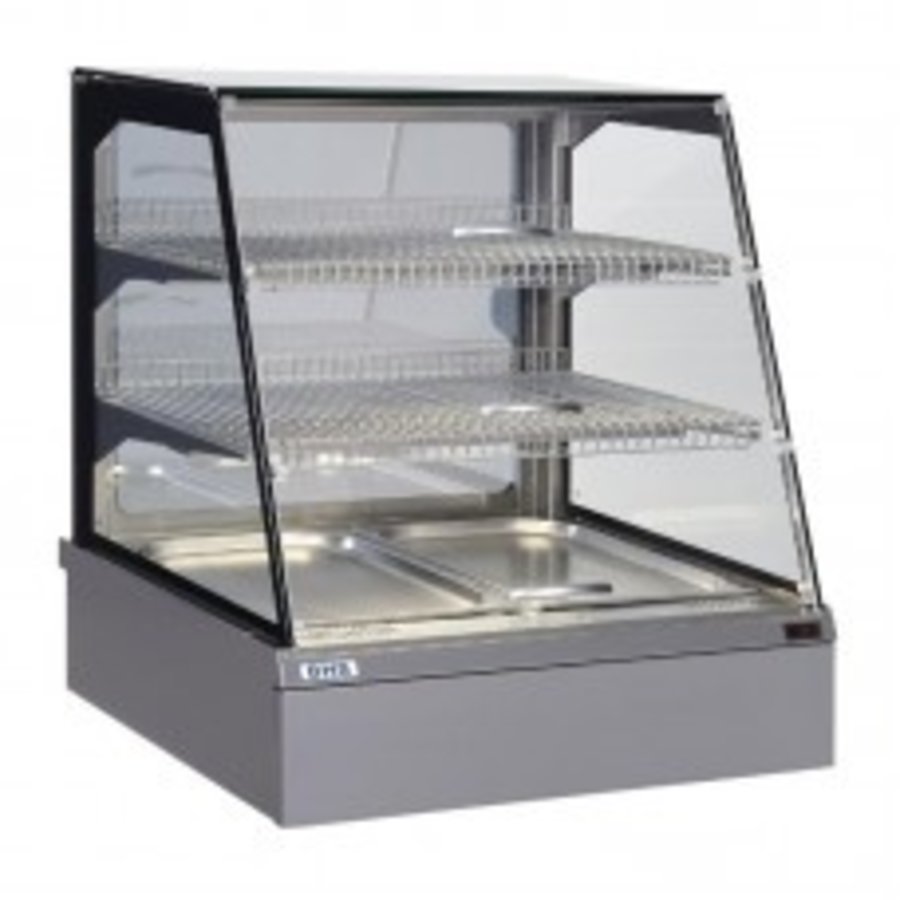 Vitrine chauffante pour station-service | Tiroir à eau arrière