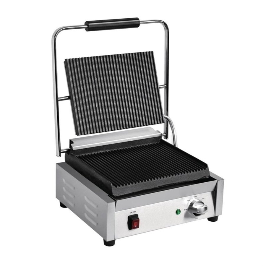 Grand grill de contact bistro Buffalo côtelé | 2200W