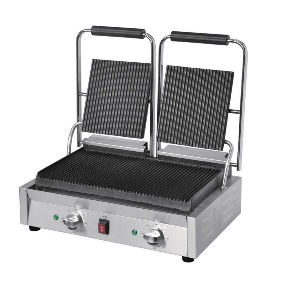 Contact Grill Dubbel Gegroefd - 2900W