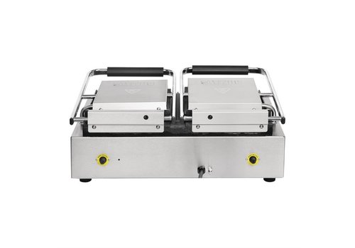  Buffalo Double Contact Grill - Ribbed Top - Smooth Bottom 