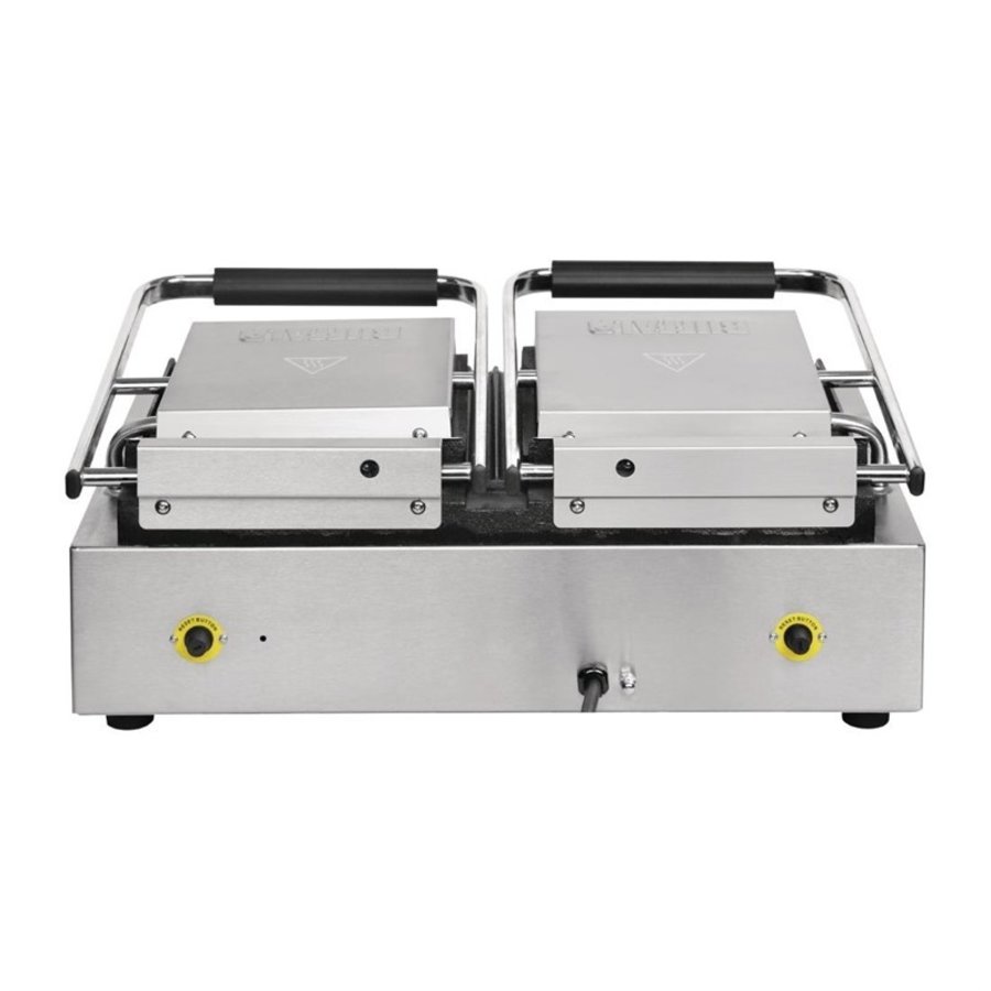 Gril de contact double - Nervuré/Lisse