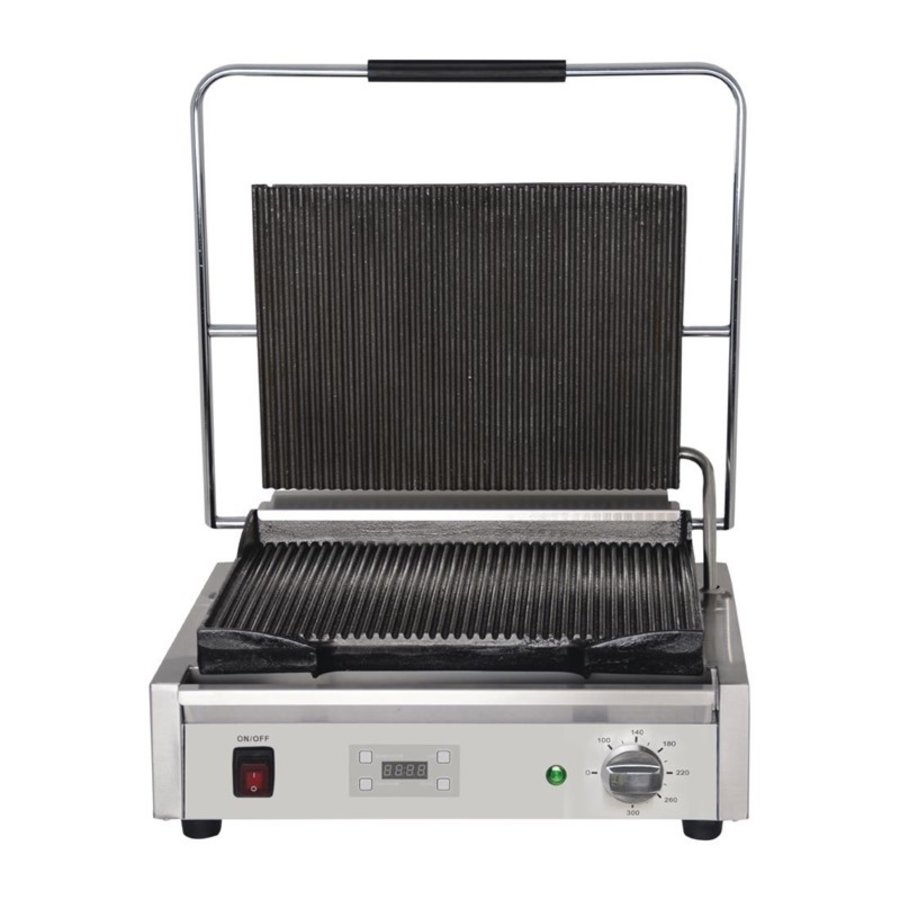 Buffalo ribbed single contact grill