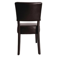 Dark Brown Imitation Leather Chairs | 2 pieces