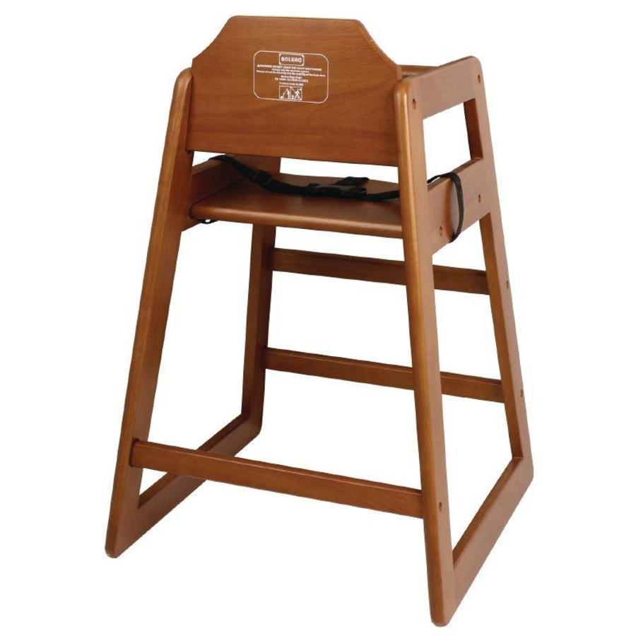 Hospitality High Chair Dark Brown - STACKABLE