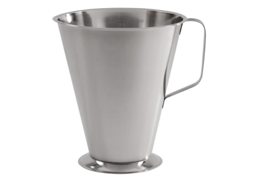  HorecaTraders Stainless steel measuring cup | 2L 